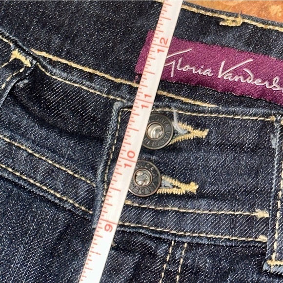 Gloria Vanderbilt Women’s Dark Wash High Rise Jeans Size 10 Double Button - Picture 11 of 11
